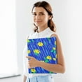 thumbnail image 6 of Blue Rain Flowers 12.4x10.6in PVC Round Ring Binder, D-Ring 3-Hole, Metal Clip, 200 Sheets, 6 of 10