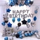 thumbnail image 1 of Kit de globos para cumpleaños número 18, azul y plateado, 77 piezas, 1 of 1