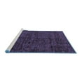 thumbnail image 2 of Ahgly Company Machine Washable Indoor Rectangle Abstract Blue Modern Area Rugs, 2' x 5', 2 of 4