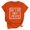 Orange, variant on Valentine's Day Womens Tops Letter Printing Short Sleeve Top Short Sleeve Round Neck Shirt