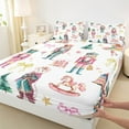 thumbnail image 3 of Feelyou Cartoon Cute Princess Bed Sheets for Kid, Nutcracker Royal Guarder King Sheets, Merry Christmas Theme Sheet Set, Lightweight Room Decor, 4pcs, 3 of 7