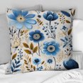thumbnail image 2 of Designart "Scandinavian Elegance In Blue Blooms III" Floral Printed Throw Pillow, 2 of 5