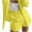 Yellow, variant on Timegard Suit Short for Women High Waist Straight Leg Solid Color Work Casual Office Shorts with Belt