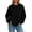 Black, variant on Gealkoca Womens Long Sleeve Oversized T Shirts Basic Tees Crewneck Workout Tops Comfortable Solid Color Top Women's Casual Workout Gym Athletic Top