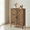 Honey Brown, variant on LEDREM Farmhouse Storage Cabinet with 4 Drawers and Adjustable Shelf, Barn Door Floor Cabinet for Bathroom and Living Room, Honey Brown
