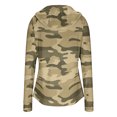 thumbnail image 5 of Camouflage Sun Protection Hoodie for Women UPF 50+ - Active Outdoor Long Sleeve Zip Up Jacket with Thumbholes & Pockets, Lightweight Athletic Rash Guard Earthy Yellow XL, 5 of 6