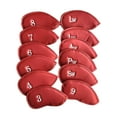 thumbnail image 3 of 12 piezas de cuero PU Golf Iron Headcover Set, Golf Club Head Cover, Anti Scratch Sticky bordado Number Case, equipo de golfista, 3 of 9
