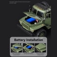 thumbnail image 4 of WPL B36-3 2.4G 1/16 Scale Remote Control Military Trailer - 6 Wheel Drive & LED Headlights, All Terrain Remote Control Car for Outdoor Adventure, Gift for Adult & Enthusiast (Army Green), 4 of 6