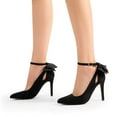 thumbnail image 6 of DREAM PAIRS Women's High Heels Stiletto Strappy Pointed Toe Bow Heel Pumps Sexy D'Orsay Party Wedding Dress Shoes, 6 of 6
