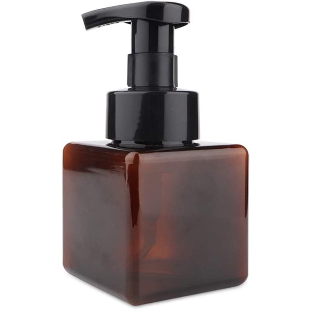 Foamer Pump Bottles 8oz, Empty Plastic Refillable Foaming Bottle Container for Shower Gel Hand Soap Disperser- Brown, 250ml