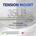 thumbnail image 3 of Shower Curtain Rod, 1" Diameter Heavy Duty Tension Shower Rod, Non Slip Adjustable 28-74 inch No Drill Shower Curtain Rods Spring Tension For Bathroom, Shower Stall, No Rust, Brushed Nickel, 3 of 7