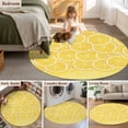 thumbnail image 5 of Round Rug 7Ft Washable Non-Slip, Yellow Lemon Circle Area Rugs for Living Room Bedroom, Summer Botanical Watercolor Modern Art Indoor Floor Mats Carpet Runner for Home Decor Aesthetic, 5 of 8