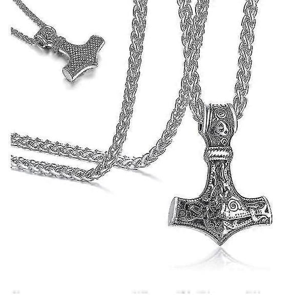 Necklace，Thor's Hammer Necklace, Chain, Men's Necklace, Necklace Stainless Steel Pendant