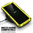 thumbnail image 5 of Dteck Case for Samsung Galaxy S23,Metal Case with Tempered Screen Protector Military Rugged Heavy Duty Silicone Shockproof Full Body Tough Cover for Galaxy S23,Yellow, 5 of 8