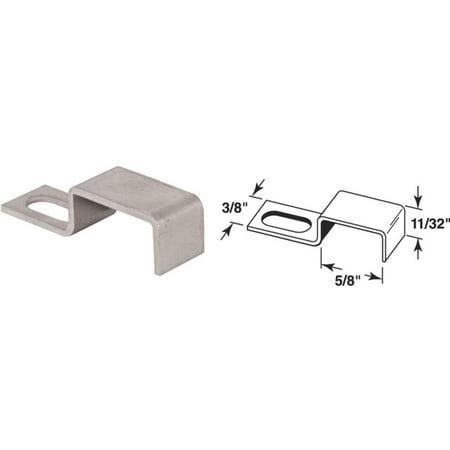 Awning Window Treatments - Prime Line Products 182031 4-Pack Mill-Finish Awning Window Screen Stretcher Clips for 3/8 x 5/8-Inch Frame - Quantity 6