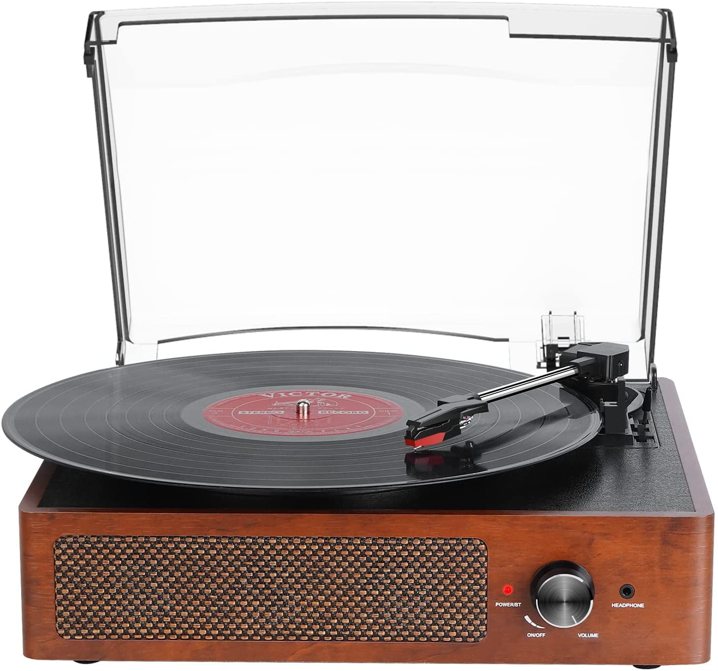 DIGITNOW!Three Speeds Turntable Retro Record Player with Built-in Stereo Speaker 