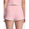thumbnail image 2 of No Boundaries Women's Sleep Lace Shorts, Coral Kiss, XL, 2 of 4