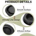 thumbnail image 3 of Uxcell Round Vent Cover, Plastic Air Vent for Home Ceiling Wall Duct Cabinet Closet Black, 3 of 7