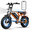 Orange, variant on WINDHORSE Electric Bike for Adults, 20 mph 35-65 Miles 16" Fat Tire E Mountain Bike Built-in Speaker, 1255W Peak Electric Bicycle UL