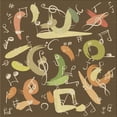thumbnail image 1 of Ahgly Company Machine Washable Indoor Square Transitional Metallic Gold Area Rugs, 5' Square, 1 of 7