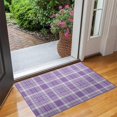 thumbnail image 2 of Purple and White Checkered Pattern Washable Non Slip Indoor Door Mat, Decorative Entry Rug for Entrance, Bedroom, Kitchen, Bathroom, 17"x30", 2 of 6