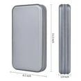 thumbnail image 3 of (3 pack) 72 Capacity CD Case, Gray Hard Plastic CD/DVD Disc Storage Holder Portable Wallet, 3 of 6