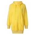 thumbnail image 4 of Dpjklzsn Women's Oversized Hooded Sweatshirt Dress, Drawstring Long Sleeve Drop Shoulder Pullover with Pocket, 4 of 7