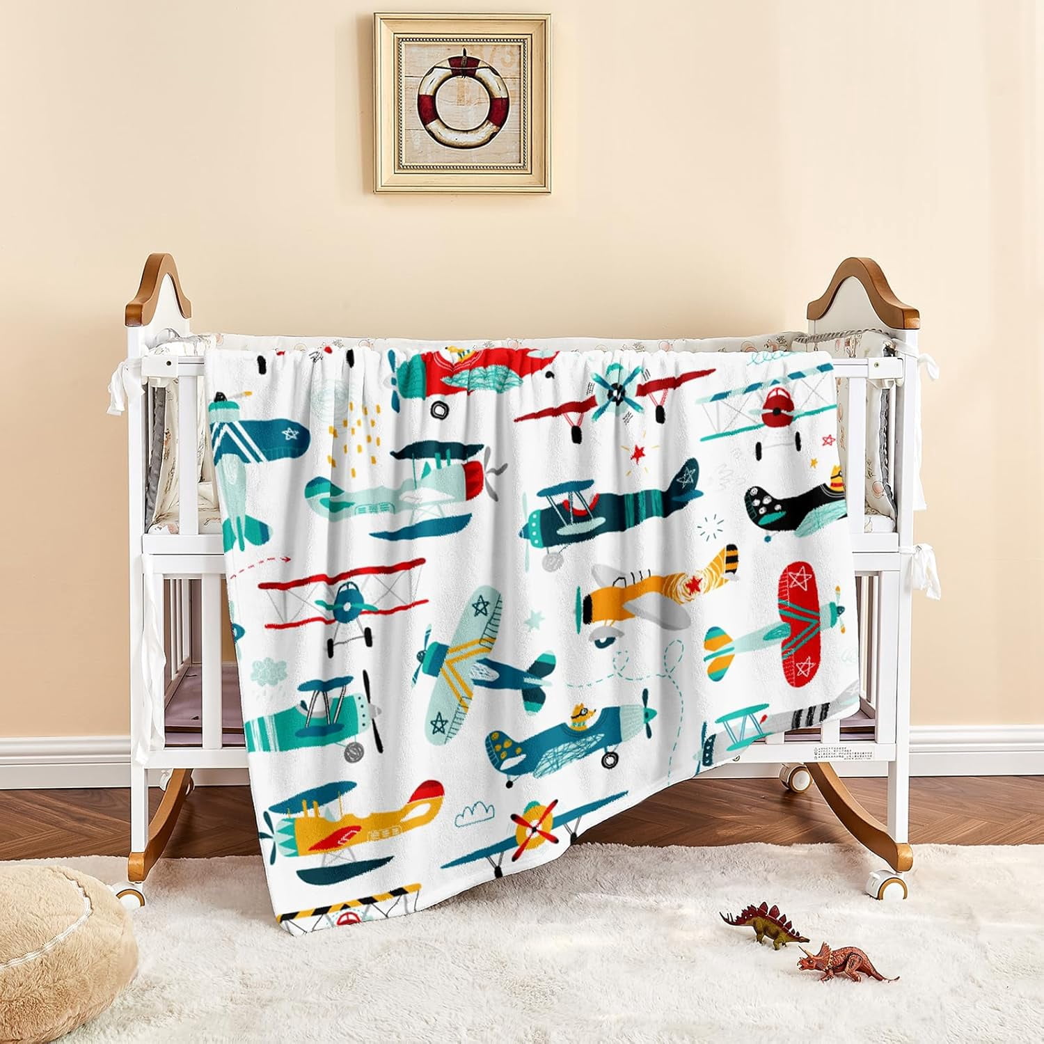 Airplane Blanket for Boys Soft Fleece Cute Aircraft Blanket for Couch Sofa Bedroom Fuzzy Flannel Blankets Birthday for Kids Boys 50"x60"