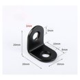 thumbnail image 2 of Black Right Angle Bracket L Shaped Metal Corner Brace with Screws for Wood, 2 of 5