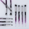 thumbnail image 4 of Juego de 10 brochas de maquillaje para ojos, color morado, con mango de diamante, para sombra de ojos, cosméticos profesionales, herramientas de maquillaje para labios y cejas, 4 of 5