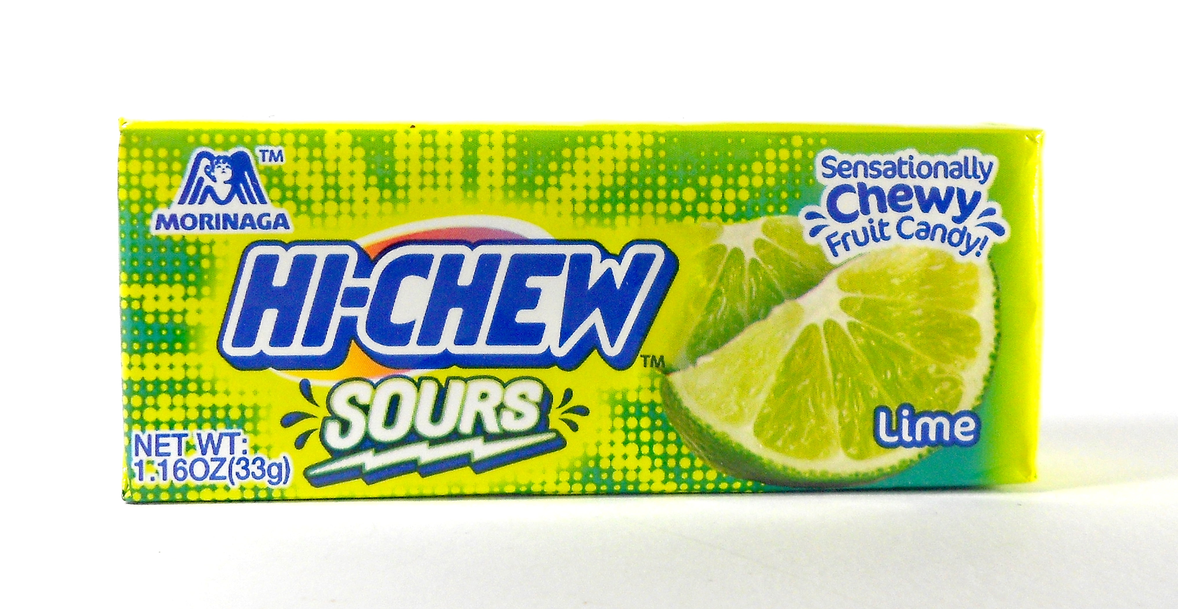 HiChew Sours Sticks Lime Chewy Fruit Candy (Pack of 5)