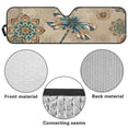 thumbnail image 6 of Yuyamidu Dragonfly Windshield Sun Shade for Jeep Wrangler TJ JK JKU JL JLU, Boho Flowers Car Winshield Sunshade, Blocking Heat and UV Rays, 6 of 7