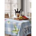 thumbnail image 6 of Blue Plaid Groundhog Table Cloth, Waterproof Tablecloth for Rectangle Tables, Spring Floral Butterfly Botanical Reusable Washable Fabric Table Cover for Restaurant Kitchen Dining Tables 52"x70", 6 of 9