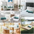 thumbnail image 4 of Outdoor Waterproof Throw Pillow Covers Set of 2 Turquoise Waves Decorative Pillowcases Square Outdoor Pillows Cushion Case 16x16 Inch Ocean Spray Lines Patio Pillows for Couch Sofa Bed Garden, 4 of 9