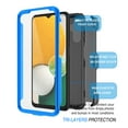 thumbnail image 4 of Njjex Phone Cases for Samsung Galaxy A13 5G (2021) 6.5", [Buit-in Temerped Glass Screen Protector] Combo Holster Belt Clip [Heavy Duty] [Kickstand] Full-Body Rugged Holster Case (Blue), 4 of 9