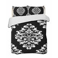 thumbnail image 2 of Baroque Black Twin XL Size Down Alternative Comforter, Lightweight Comforter Quilt Bedding Set with Pillow Shams Vintage Damask Classic Floral All Seasons Bed Comforter Duvet Insert 68"x98", 2 of 7