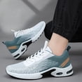 thumbnail image 5 of pwidon Men's Air Cushion Running Shoes Breathable Knit Athletic Sneakers Non Slip Walking Gym Workout Trainers Light Blue 39, 5 of 6
