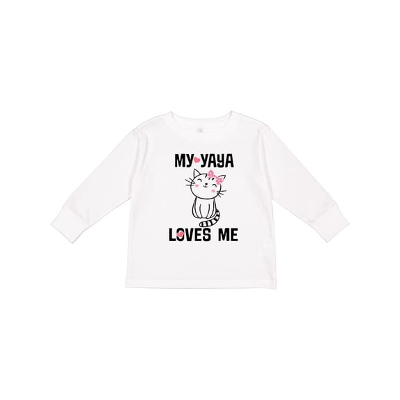 Inktastic My Yaya Loves Me Girls Gift Girls Long Sleeve Toddler T-Shirt