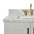 thumbnail image 3 of Ariel Taylor 31 In. Rectangle Sink Vanity With Carrara White Marble Countertop In Grey, 3 of 10