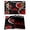 Red, variant on Black Red Placemats Set of 6, White Circle Geometric Abstract Texture Placemats for Dining Table, Place Mats for Kitchen Tabletop, Waterproof Wipeable Dining Table Mats Set