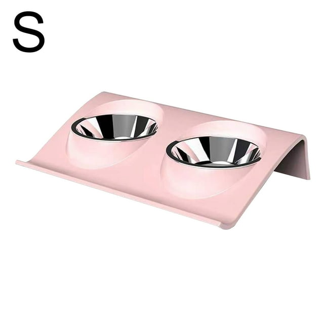 CAROOTU Bols pour Animaux de Compagnie en Acier Inoxydable Non Glissant Chien Chat Alimentation Bols Z Forme Outils d'Alimentation pour Animaux de Compagnie