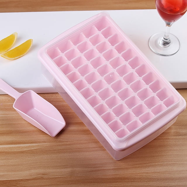 EGNMCR Ice Cube Tray 55 Trays With Lid And Fresh-keeping Box Ice For Ice Making Ice Shovel Ice cube mold
