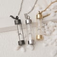 thumbnail image 4 of Anavia Stainless Steel Glass Bottle Hourglass Cremation Vial Urn Pendant Charm Necklace for Ash Memorial Keepsake for Men Women Pets - [Silver Necklace], 4 of 8