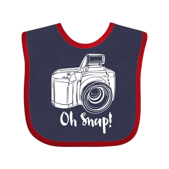 Inktastic Camera Oh Snap Boys or Girls Baby Bib
