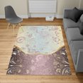 thumbnail image 2 of Eastern Turkish Area Rug, Oriental and Abstract Swirly Floral Frame Vintage Style Paisley Pattern, Soft Carpet for Living Room Decor with Distressed Look, 2.6' x 5', Almond Green, by Ambesonne, 2 of 4