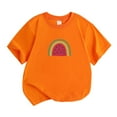 thumbnail image 3 of Uxgjfwu Toddler Boy Summer Clothes Orange Shirt For Kids Unisex Round Neck Cotton Short Sleeve Cotton T-shirt Top 2-3 Years, 3 of 4