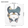 thumbnail image 5 of Yayeee Bath Rug for Bathroom Floor Non Slip Contour Fluffy Soft Absorbent Mat, 20"x24", Blue Cute Cat, 5 of 7