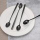 thumbnail image 5 of 8 cucharas de helado cucharas de bebida largas acero inoxidable negro 22 cm de largo Afortunado Sencillez, 5 of 5