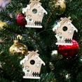 thumbnail image 1 of Fiudx Ofertas del día Manualidades de madera Casa pequeña de madera Colgante Decoración Adornos navideños, 1 of 6