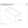 thumbnail image 3 of Aqua Eden CVTAP603622L6 60" Acrylic Rectangular 3-Wall Alcove Tub, Left Hand Drain, Glossy White/Polished Nickel, 3 of 4